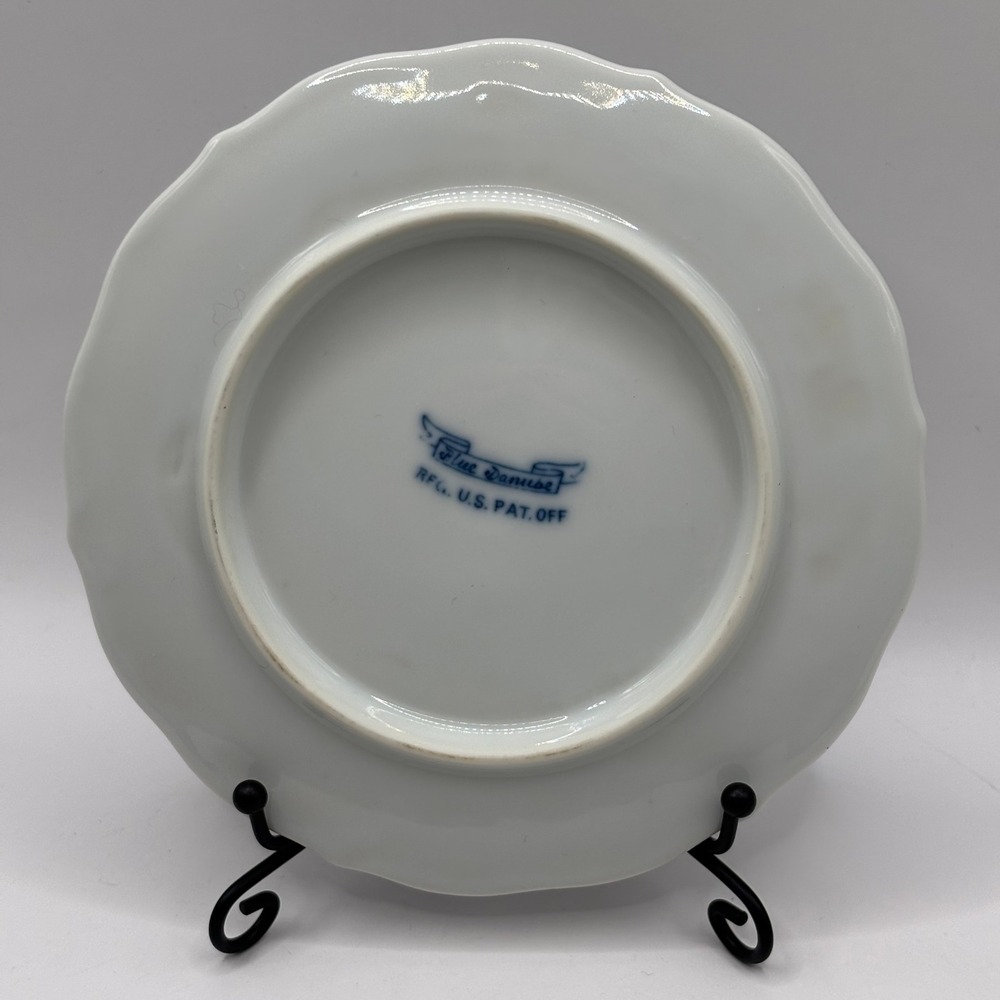 Vintage Blue Danube Trivet Hot Plate Scalloped Blue Onion Pattern Japan - Picture 3 of 5